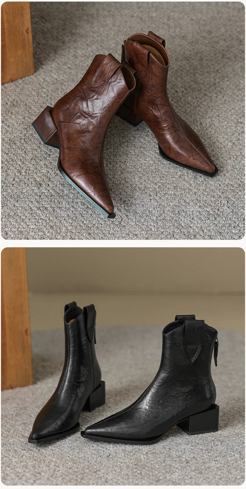 2025 Pointed Toe Women Western Cowgirl Boots - Ghoddosh