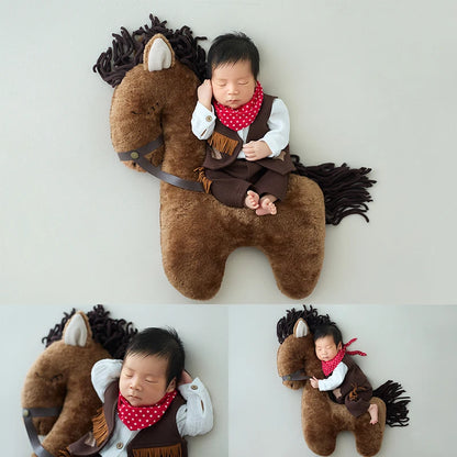 Child sleeping on a plush horse toy  @ ghoddosh.com