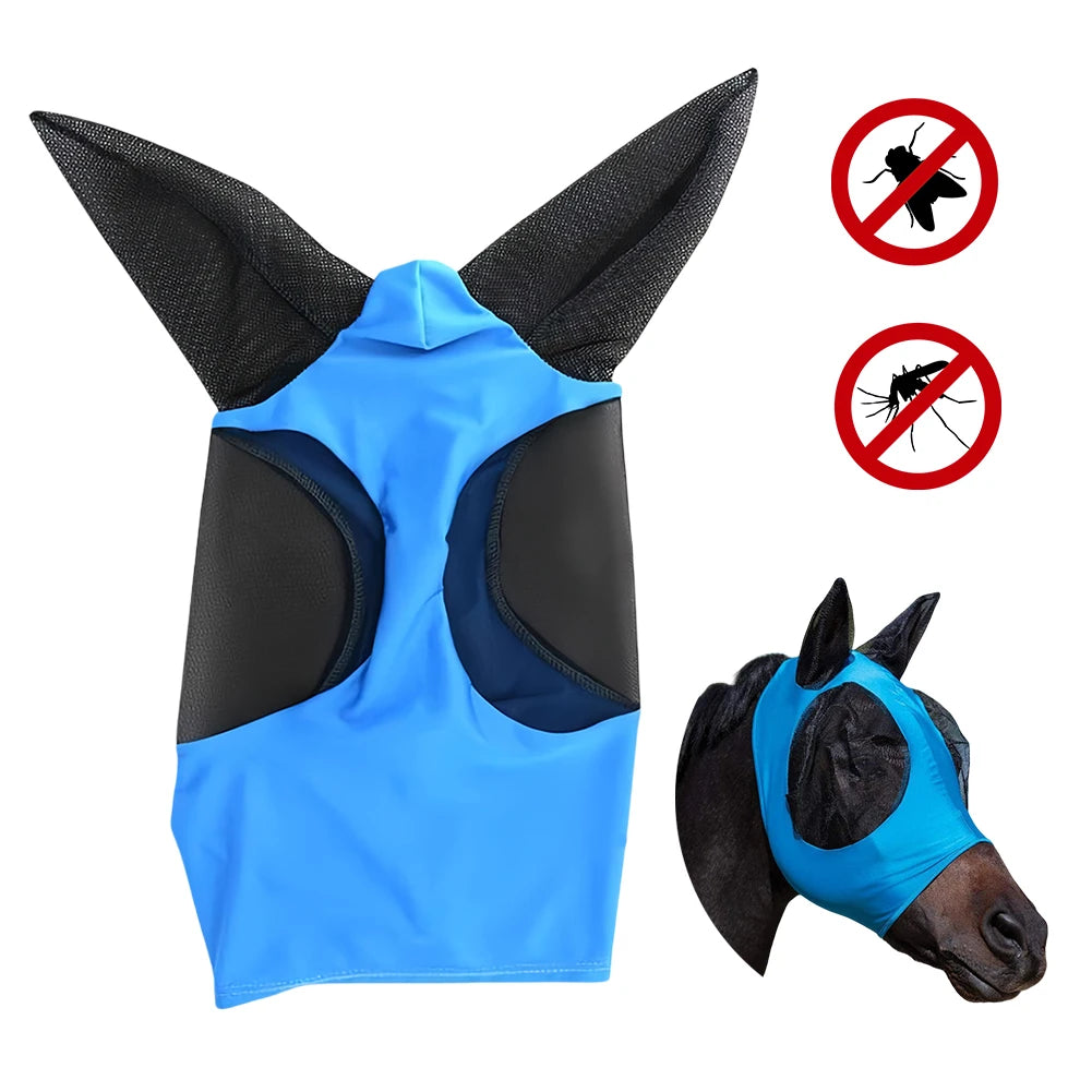 details of Anti-Mosquito Horse Full Face Protection /  Anti-Worms Mesh Mask with Nasal Cover @ ghoddosh.com