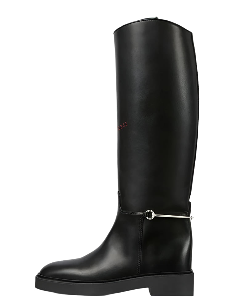 Knee-High “Knight” Winter Riding Boots – Round Toe, Flat Heel Equestrian Style (Multiple Colors)