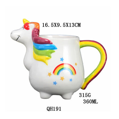Rainbow Horse 3D Unicorn Ceramic Mug