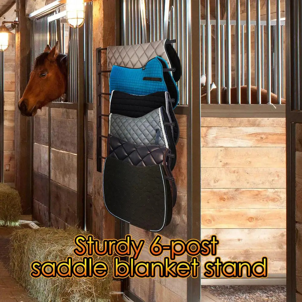 Saddle Rack Wall Mounted Horse Tack Storage , Swinging Blanket Rack
