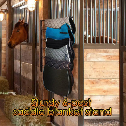 Saddle Rack Wall Mounted Horse Tack Storage , Swinging Blanket Rack