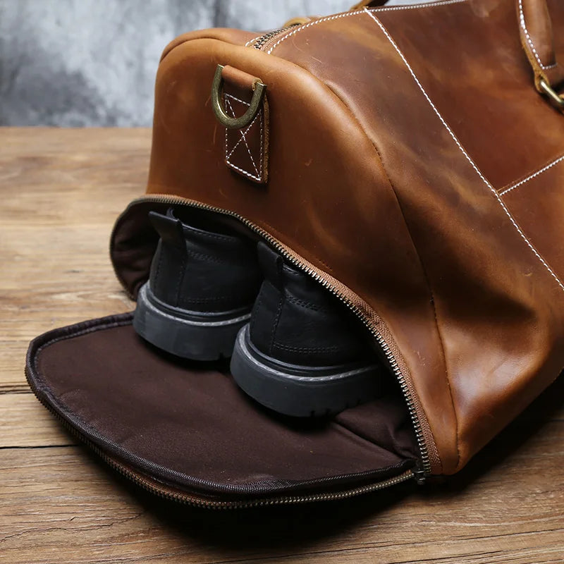 Vintage Genuine Leather Men's Equipment  Bag - Ghoddosh