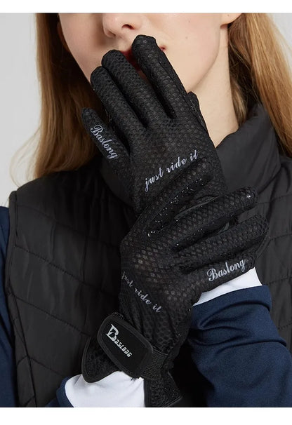 Unisex  Equestrian Gloves / Men's and Women's Riding  Hand-Centered Silicone Non-Slip Breathable Gloves . Ghoddosh 