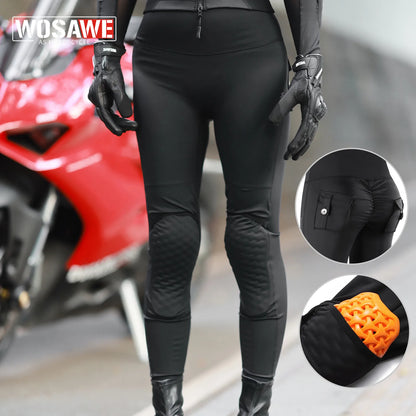 Breathable Women's Riding Protective Pants with soft knee pads , Slim  , Wear-resistant and Anti-drop . - Ghoddosh