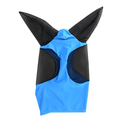 Anti Fly Stretchy Knitted Mesh Mask Breathable Anti Mosquito Mask Anti-Worms Horse Flying Mask Horse Riding Equestrian Equipment