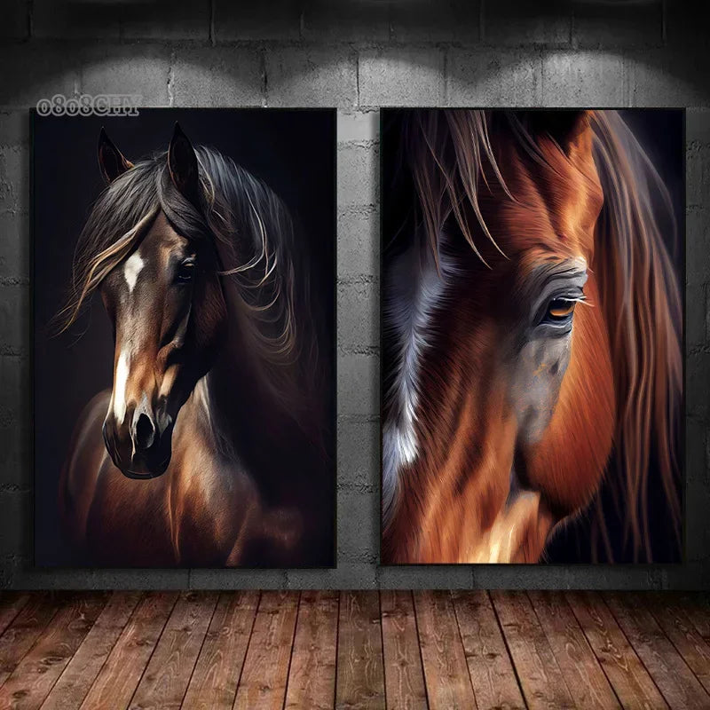 Horse Beautiful Posters and Prints Abstract Canvas Decoration