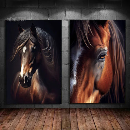Horse Beautiful Posters and Prints Abstract Canvas Decoration