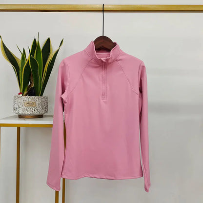 Western Zipper Horseback , Long Sleeve  Equestrian Tops