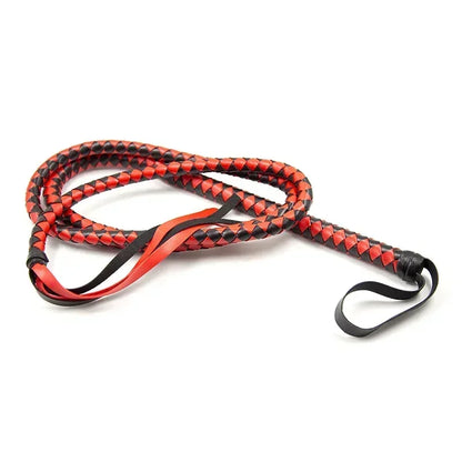 New Black Horse Riding Crop with Stylish Red & Pink Accents - Lightweight & Durable @ghoddosh.com
