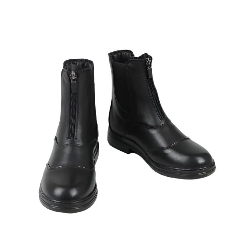 Children Equestrian  Boots , Cowhide Horse Riding Short Ankle Boots - Ghoddosh