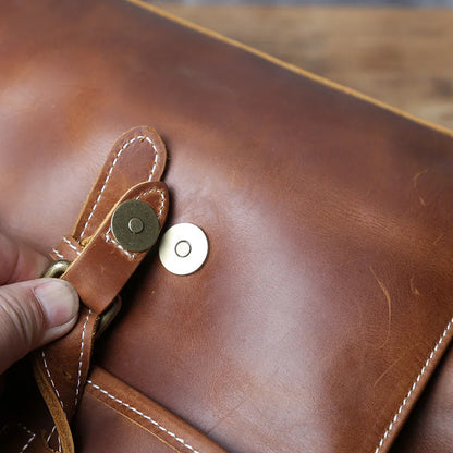 Vintage Genuine Leather Men's Equipment  Bag - Ghoddosh