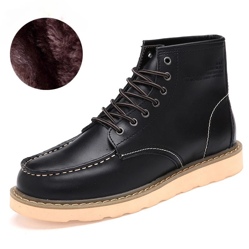 Genuine Leather Men Desert Boots , Men  High Quality Soft Sole  Lace Up Boots - ghoddosh.com