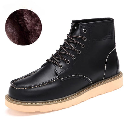 Genuine Leather Men Desert Boots , Men  High Quality Soft Sole  Lace Up Boots - ghoddosh.com