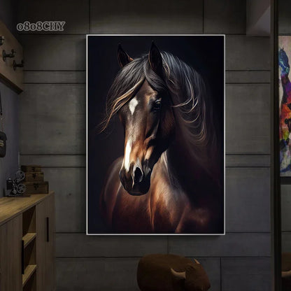 Horse Beautiful Posters and Prints Abstract Canvas Decoration