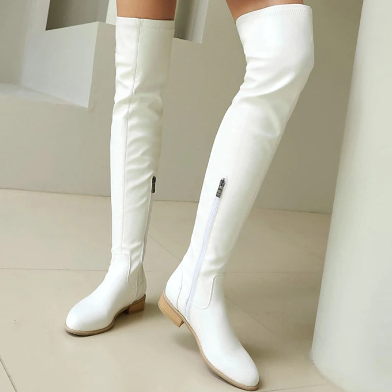 Elastic Over-the-knee Boots Woman Thigh High Boots @ ghoddosh.com