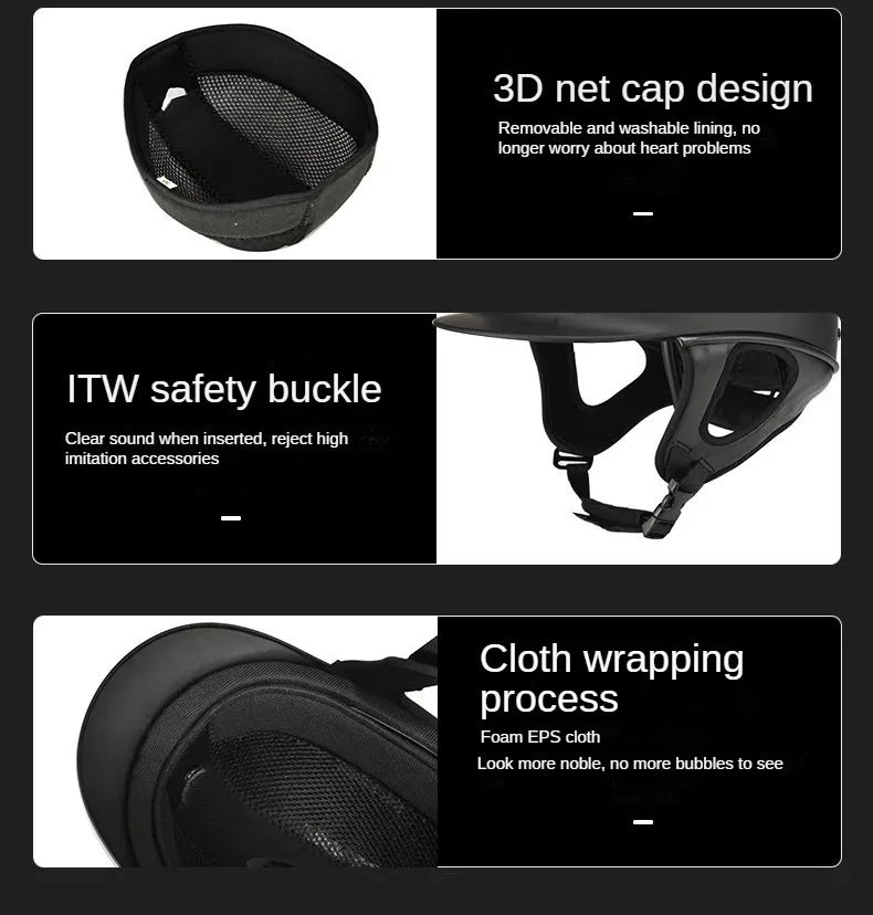 Unisex Equestrian Helmet – Adjustable Breathable Horse Riding Safety Cap & Protective Gear