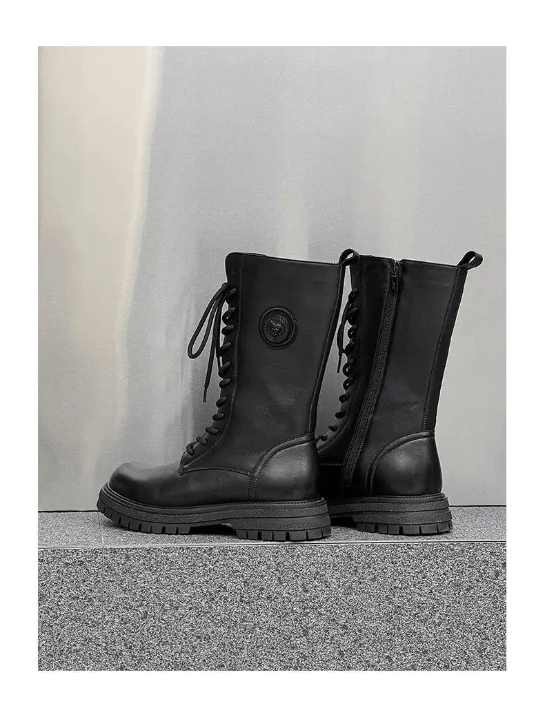 Trendy Thi   Long  Boots - Knee High Leather Boots For Him  @ ghoddsh.com