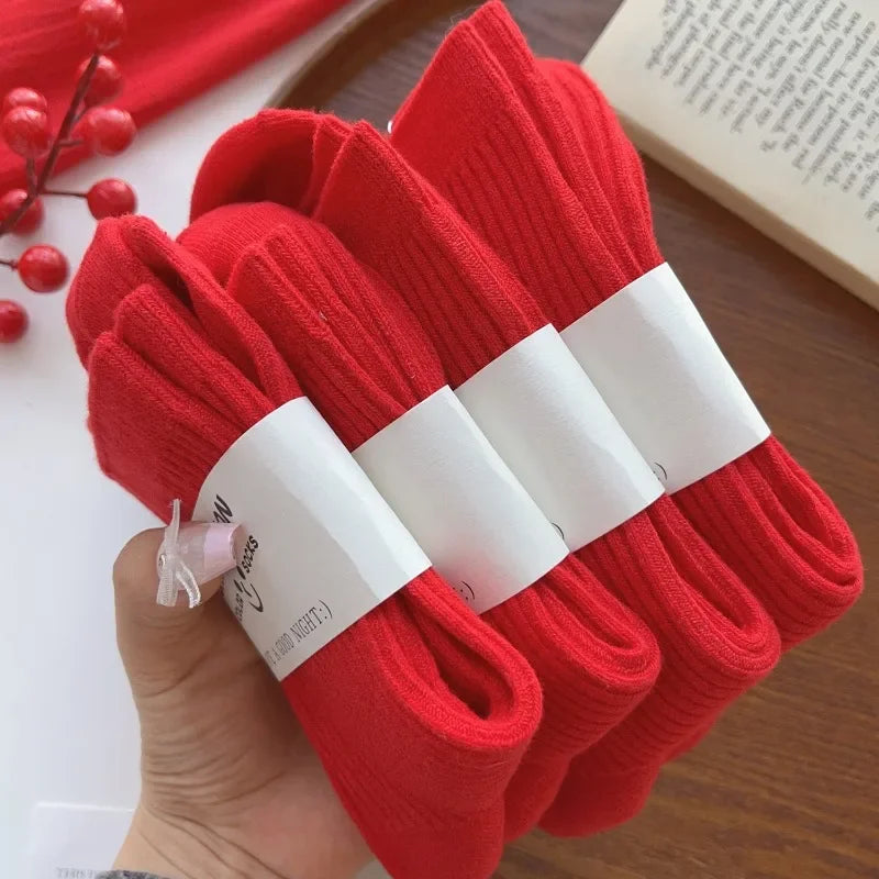 New Year of the Horse Chinese Style  2026 Zodiac Year Red Lucky  Cotton Socks  for Couple Christmas @ghoddosh.com