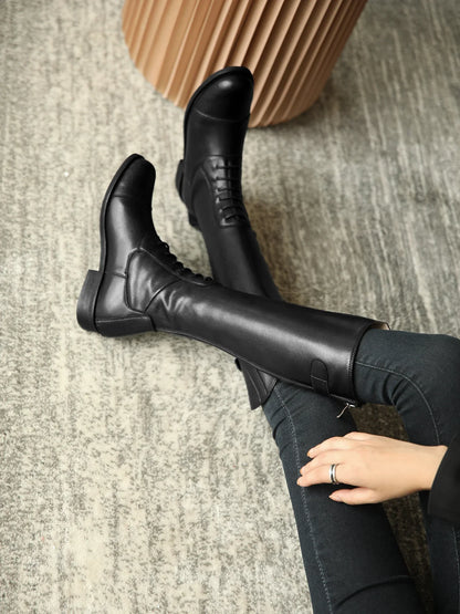 Equestrian  Non-Slip - Plush Inside Horse Riding  Leather  Boots  ghoddosh.com