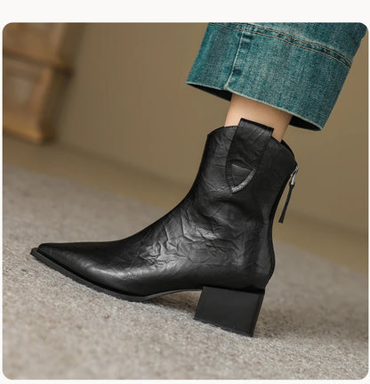 2025 Pointed Toe Women Western Cowgirl Boots - Ghoddosh