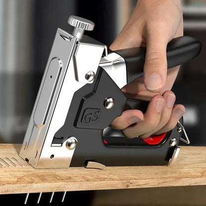 Heavy Duty 4-in-1 Staple Gun for Upholstery, DIY & Carpentry – Manual Nail Gun with 800 Staples @ ghoddosh.com
