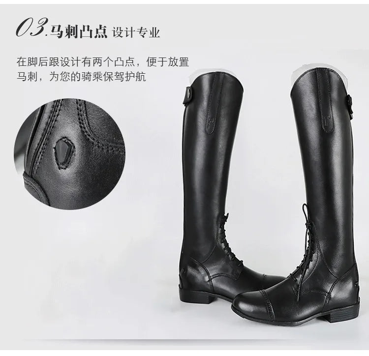 Horse Riding  Cow Leather  boots / Equestrian Unisex  Boots . Ghoddosh