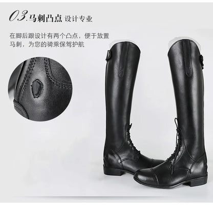 Horse Riding  Cow Leather  boots / Equestrian Unisex  Boots . Ghoddosh