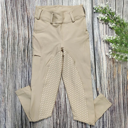 Girls’ Full‑Seat Silicone Equestrian Breeches – Durable, Comfortable & Stylish
