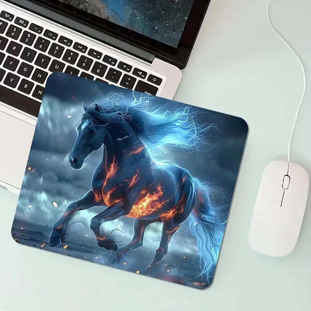 Printed horse pattern  anti-slip rubber computer mousepad @ghoddosh.com