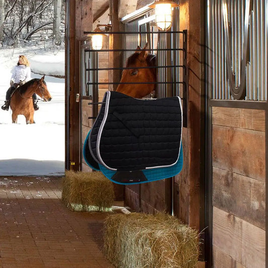 Saddle Rack Wall Mounted Horse Tack Storage , Swinging Blanket Rack
