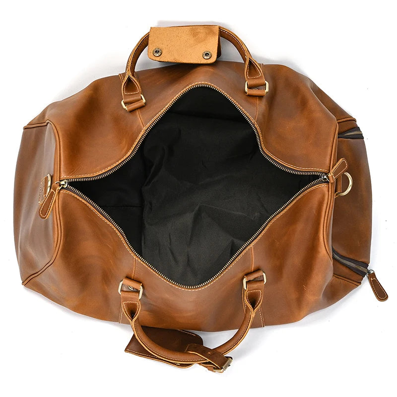 Luxury Genuine cow Leather Equipment Travel Bag - Ghoddosh 