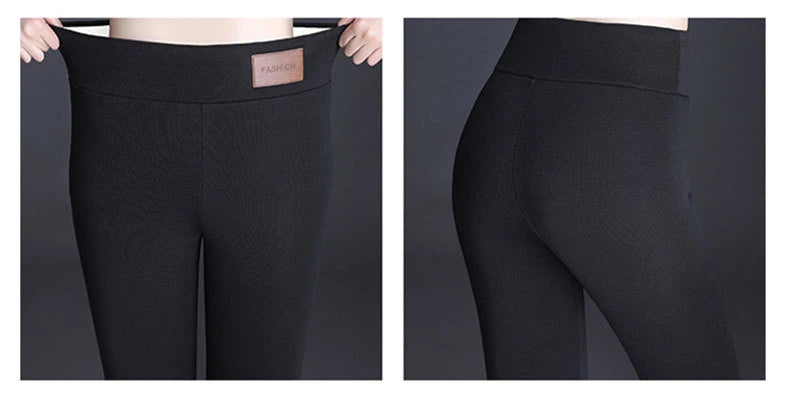 Women Leggings, Seamless High Waist Thick Padded Thermal Tight Riding Pants - ghoddosh.com