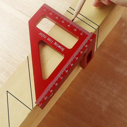 High Precision Woodworking Square: Aluminum Miter Triangle Ruler @ ghoddosh.com