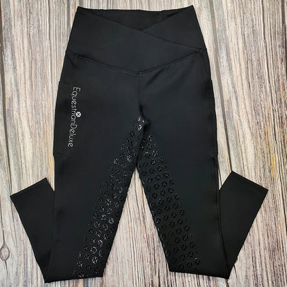 Full Seat Grip Equestrian Breeches with Rider Pocket  /  Women Horse Riding Tights  ghoddosh.com