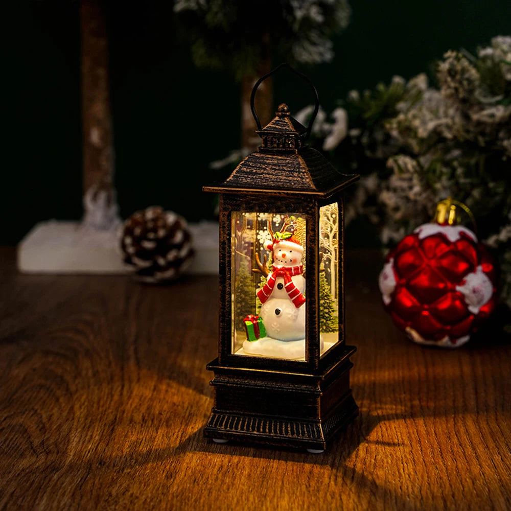 1PC  Christmas Square Wind Light - Night Light Christmas  Desktop Decorative Light Box @ghoddosh.com