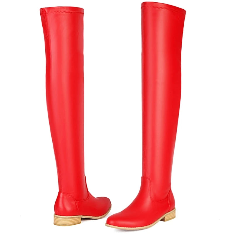 Elastic Over-the-knee Boots Woman Thigh High Boots @ ghoddosh.com
