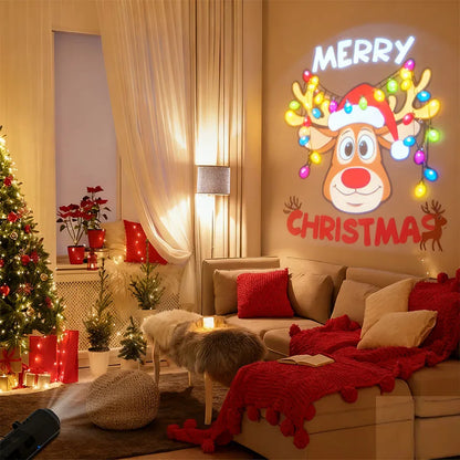 USB-Powered LED Night Light with 10 Christmas Patterns / 360°Rotation @ ghoddosh.com