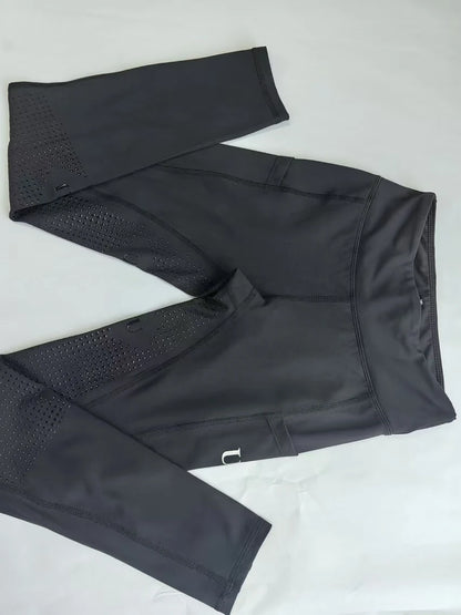 Summer children's equestrian pants  high elasticity knitted children's horse riding pants full silicone - Ghoddosh