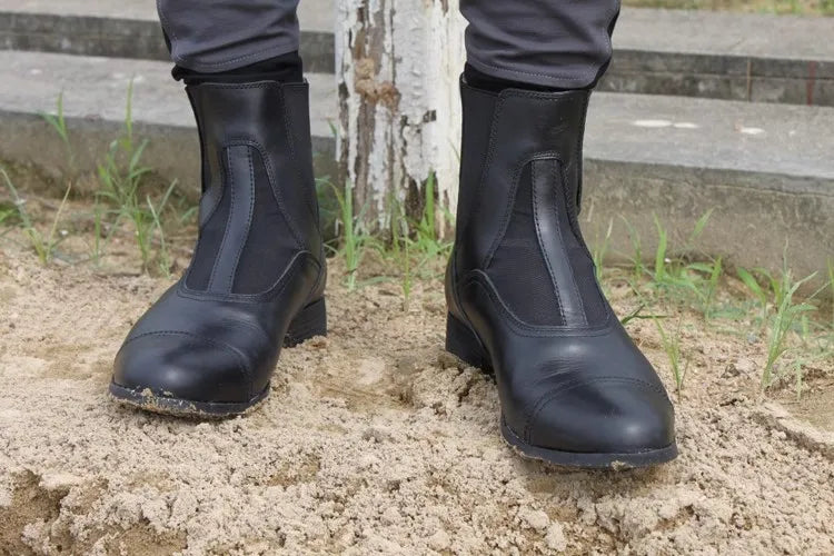 Unisex Equestrian Boots , Cowhide Leather ,Non-Slip, Shock-Absorbing & Breathable Horse Riding  Ankle Boots @ ghoddosh.com
