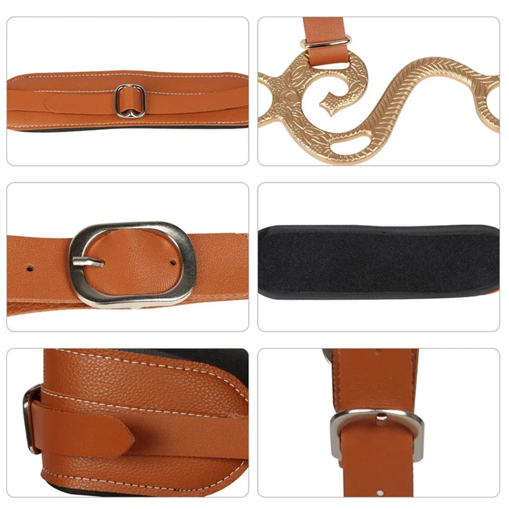 Bitless Hackamore Horse Bridle Comfort Padded Nose with Curb Chain  / Adjustable Brown Genuine Leather Bridle @ghoddosh.com