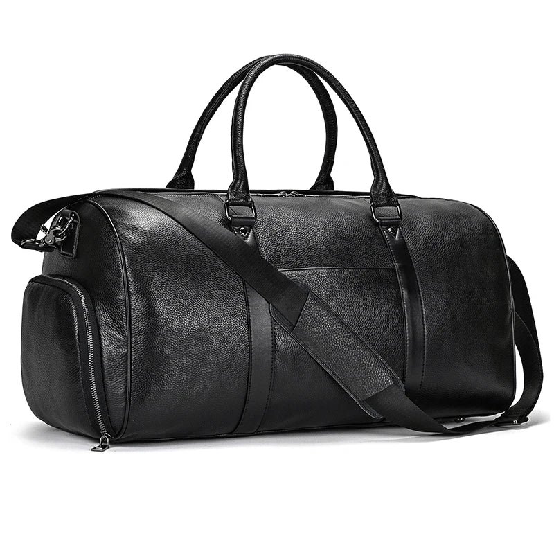 Luxury Genuine cow Leather Equipment Travel Bag - Ghoddosh 