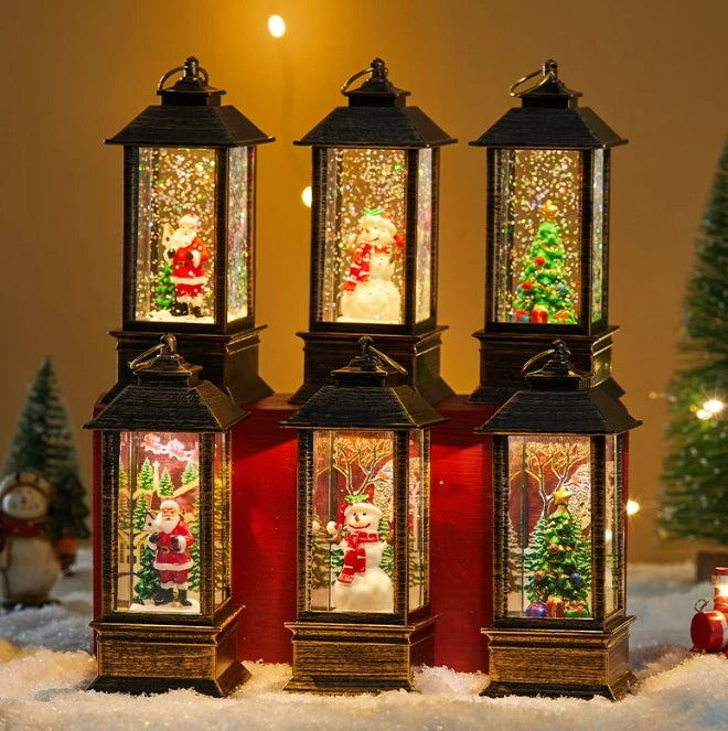 1PC  Christmas Square Wind Light - Night Light Christmas  Desktop Decorative Light Box @ghoddosh.com