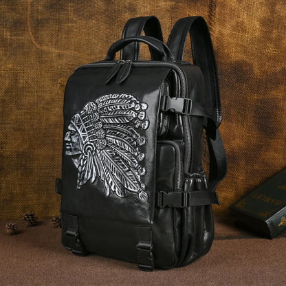 2025 New Handmade Backpack Genuine Leather Cowhide Backpack . Ghoddosh 