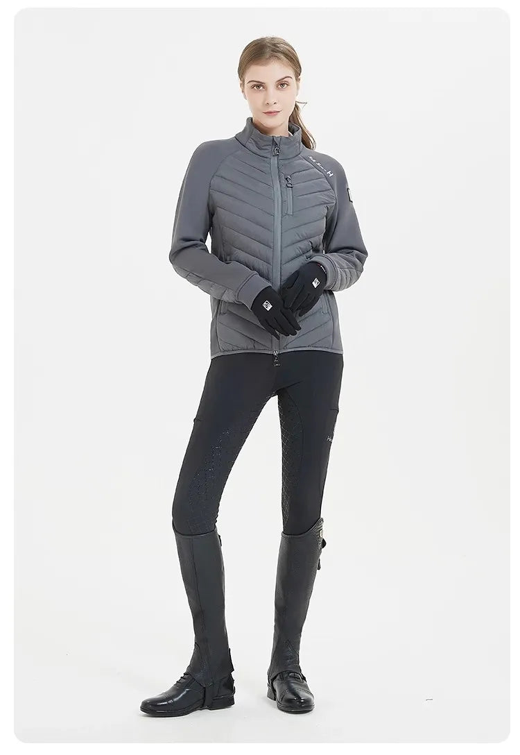 Hello Horse Unisex Equestrian  warm , Lightweight , Horse Riding Training Jacket With Stirrups Zip Shape @ ghoddosh.com