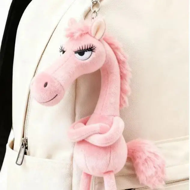 2026 New Black Horse Backpack Ornament / Plush Keychain Back Bag Cartoon Décor @ghoddosh.com
