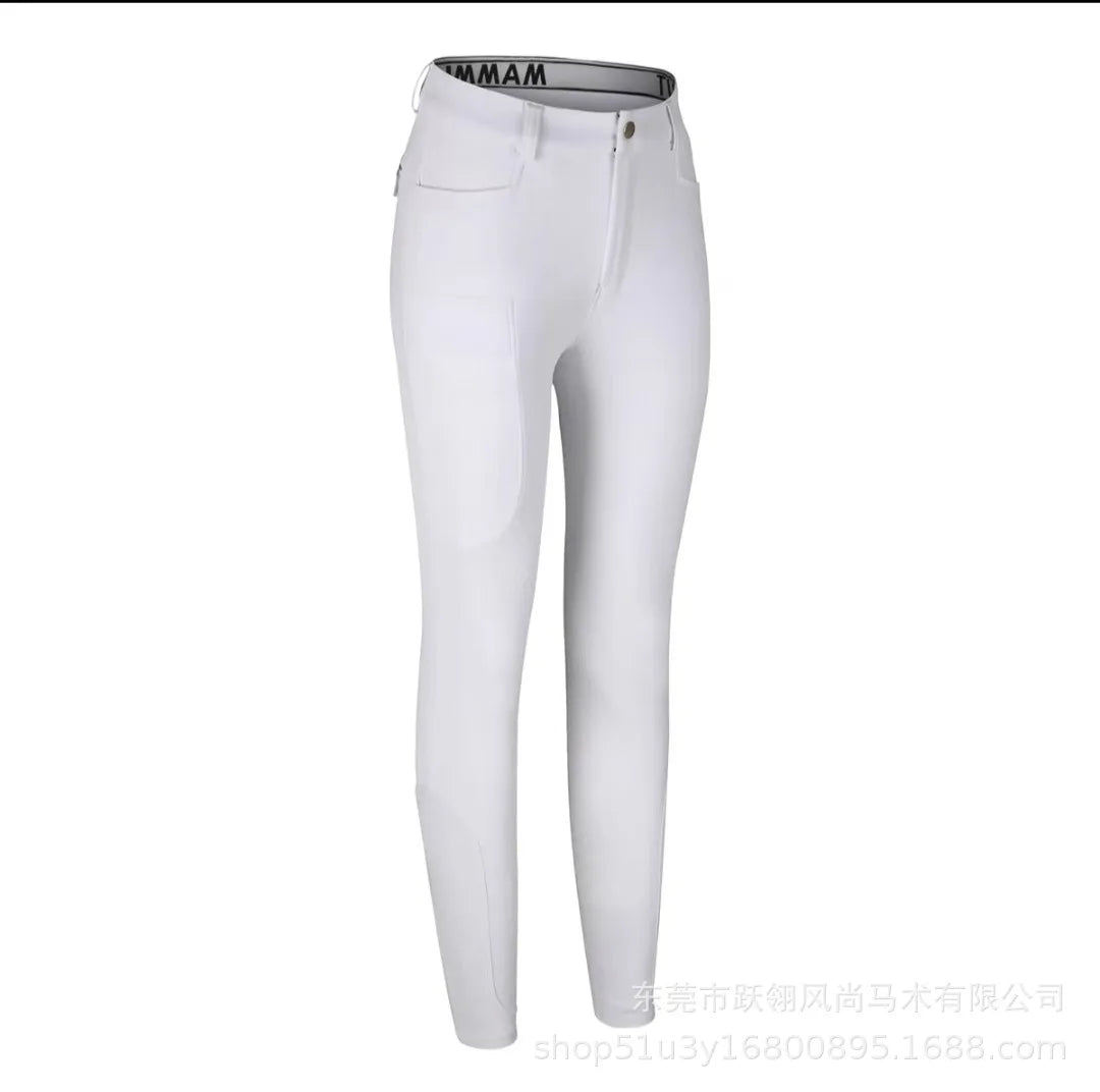 Men’s Silicone Knee Patch Riding Breeches – Breathable, Quick-Dry Equestrian Pants @ ghoddosh.com