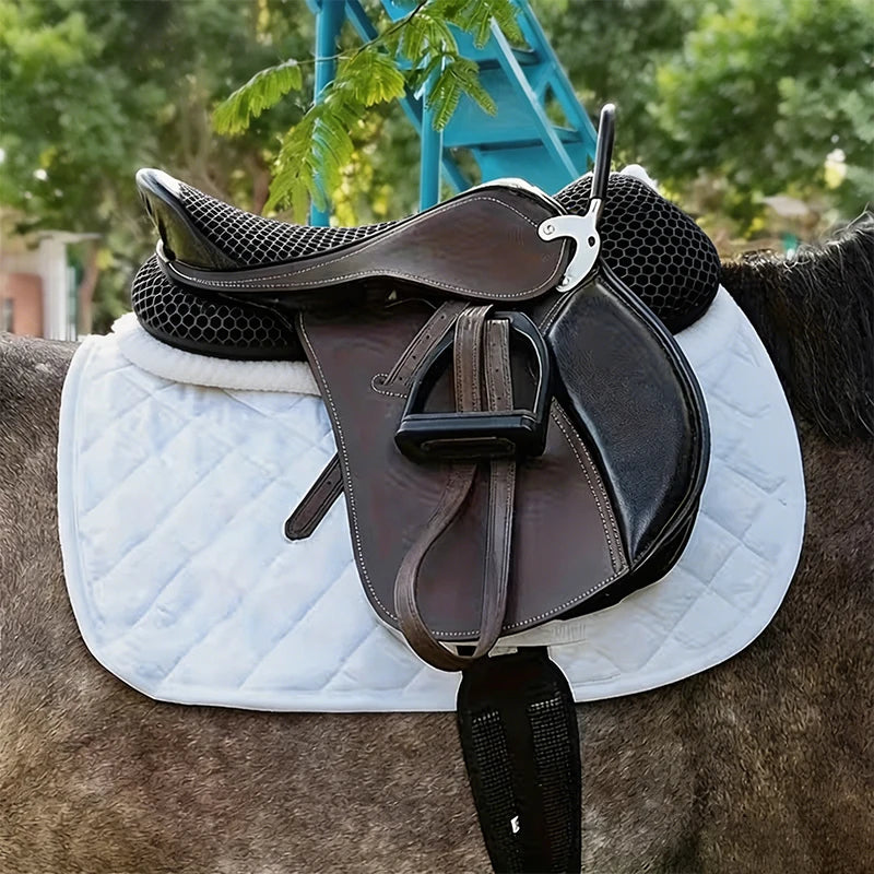 Anti-Slip Honeycomb Silicone Saddle Pad  Breathable Shock-Absorbing Horse Cushion @ ghoddosh.com