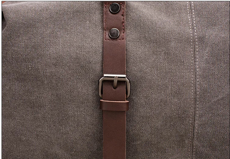 Men PU Leather Outdoor Luggage  Bag Large Capacity Shoulder Equestrian bag . Ghoddosh